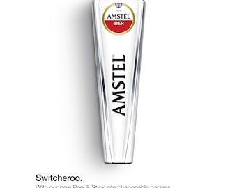 BLADE aluminium handle with interchangeable Amstel badge