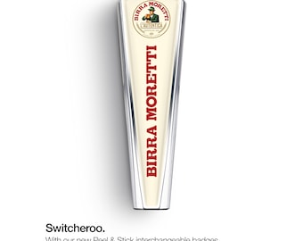 BLADE aluminium handle with interchangeable Birra Moretti L'Autentica badge