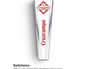 BLADE aluminium handle with interchangeable Cruzcampo badge