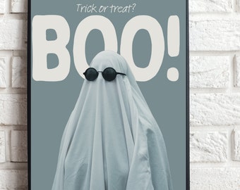 Boo Ghost Halloween kunst aan de muur