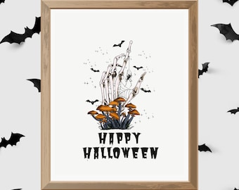 Happy Halloween afdrukbare kunst aan de muur