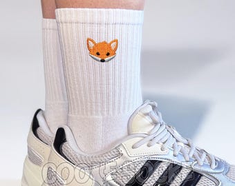 Embroidered fox socks | Fox Icon 26 | Gift for kindergarten teachers | Gifts for friends