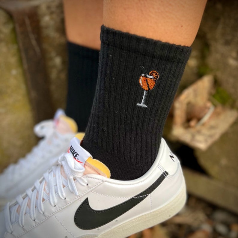 Socken bestickt Aperol Icon Bild 2