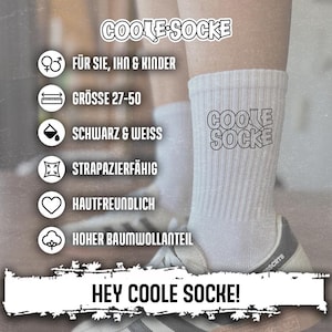 Socken bestickt | Cool Dads Club Icon 93 | für Sie, Ihn, Kinder | Gr. 27-50 | Baumwolle | Schwarz & Weiß | Schönes Geschenk Papa, Vatertag Bild 3