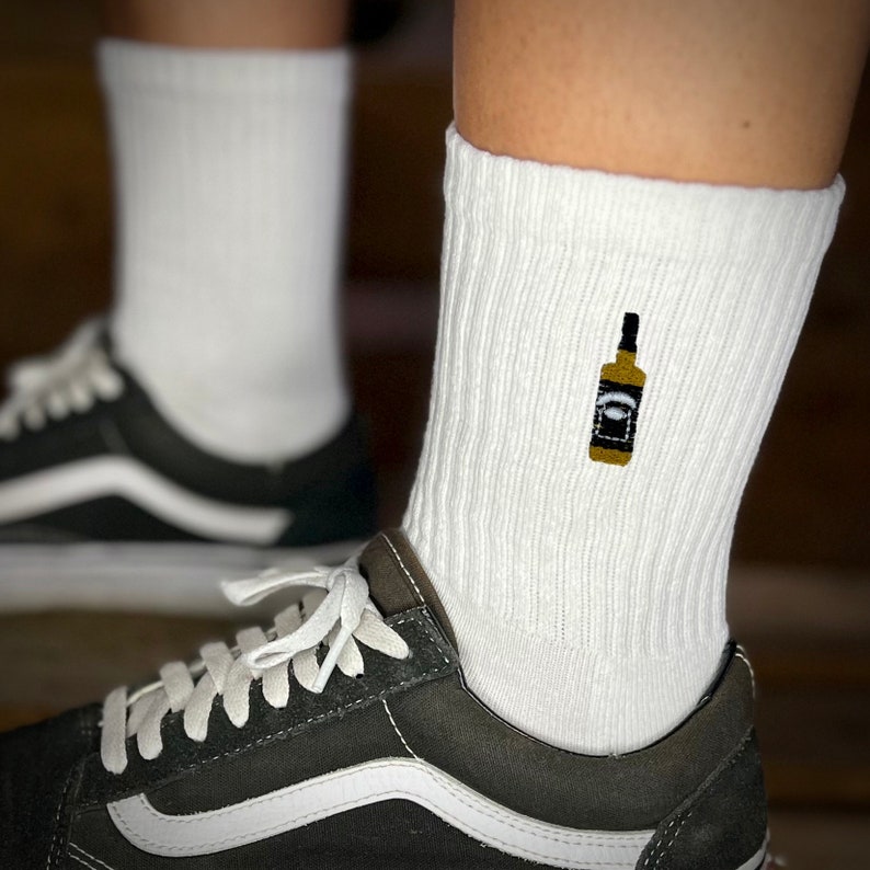 Socken bestickt Whisky Icon Bild 1