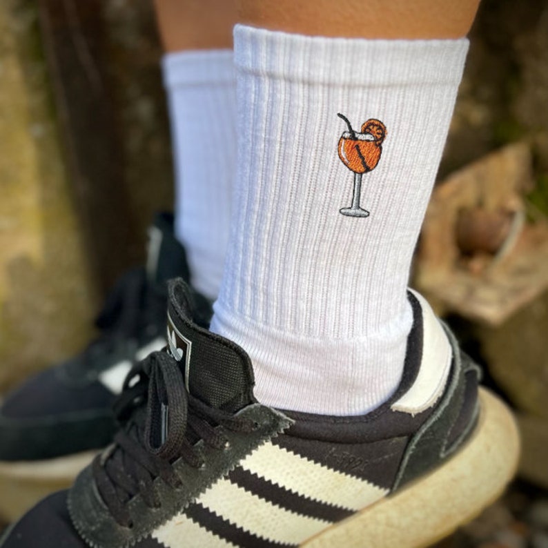 Socken bestickt Aperol Icon Bild 1