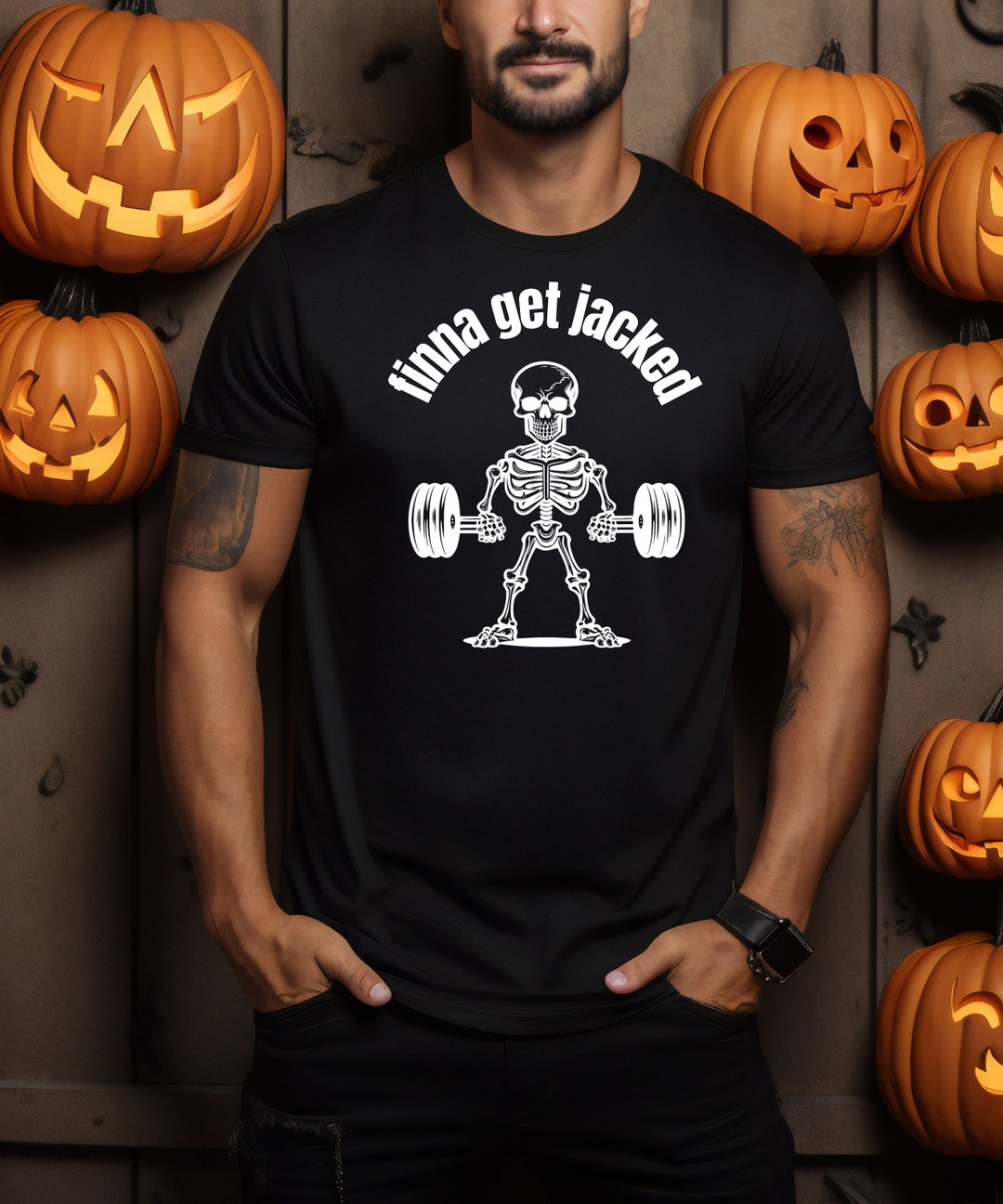 Skeleton Halloween T Shirt Gym Lover T Shirt Men's Etsy