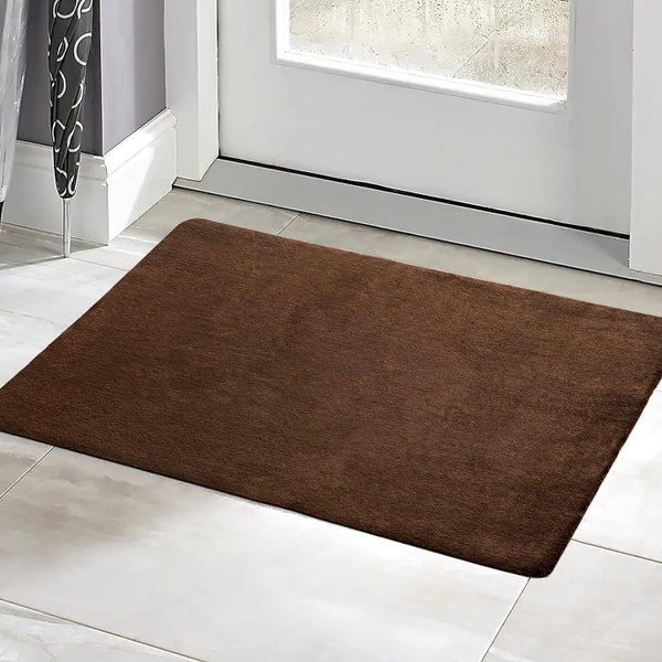 Door Mat Indoor and Outside Washable Ultra-Thin Doormats Dirt Trapper Entryway Rug Non Slip Door Rugs Absorbent for Entrance Pets and Dogs