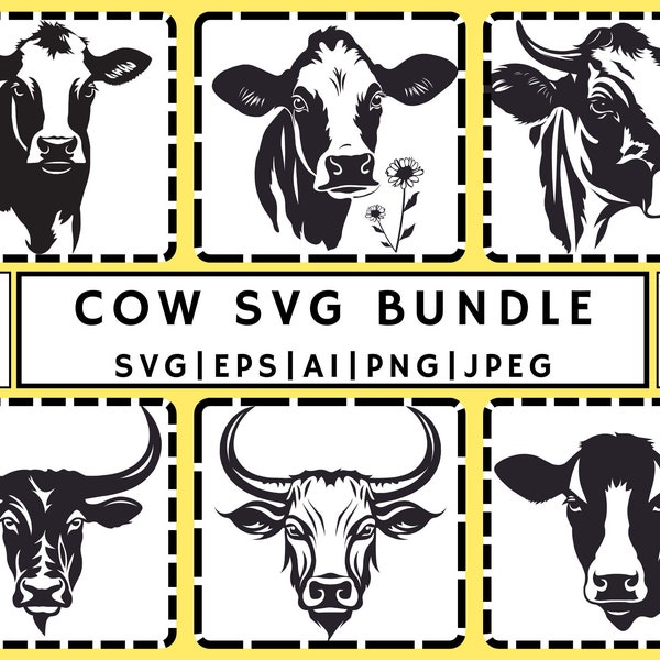 SVG files for Cricut |Cow Face svg| Cow face| Cow SVG| Cow family Svg| Cow picture|Digital Download|farm svg|cow print|cow mug|cow sihouette