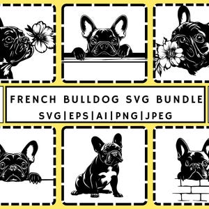 Adorable French Bulldog SVG | Cute Frenchie Clipart | Dog Lover&#39;s Design | Instant Download | Cricut & Silhouette Compatible