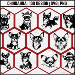 Chihuahua SVG bundle ,Dog svg, Chihuahua SVG and PNG Bundle, Digital Download, Cricut & Silhouette Compatible, Dog png, Instant Download