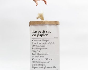 Le Sac En Papier "The Paper Bag" Storage 23/33L Storage Bag Kraft Paper