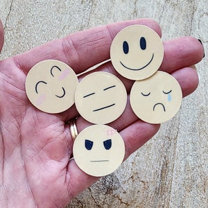 Mini Emoji Sticker Pack / Waterproof vinyl stickers / Laptop, notebook, water bottle decals/ Scrapbooking Adorable Stickers / Smiley Faces