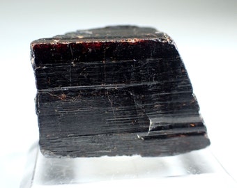 Manganotantalite "Tantalite-(Mn)" Dark red crystal from Alto do Giz, Brazil