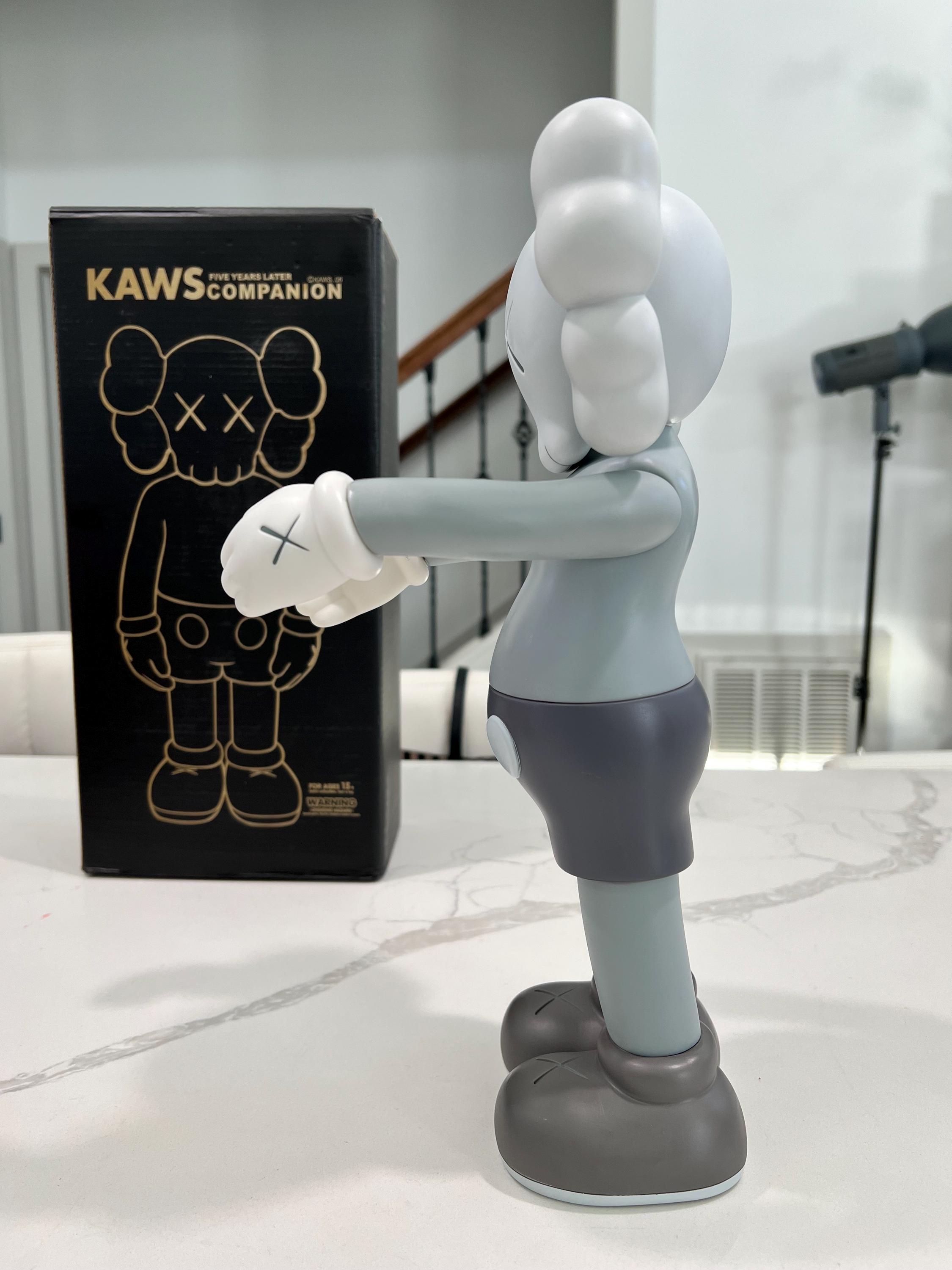 KAWS 最安値 14in Stylish Kaws Figure Grey Gray - Etsy