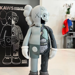 14in Stylish Kaws Figure Grey Gray - Etsy