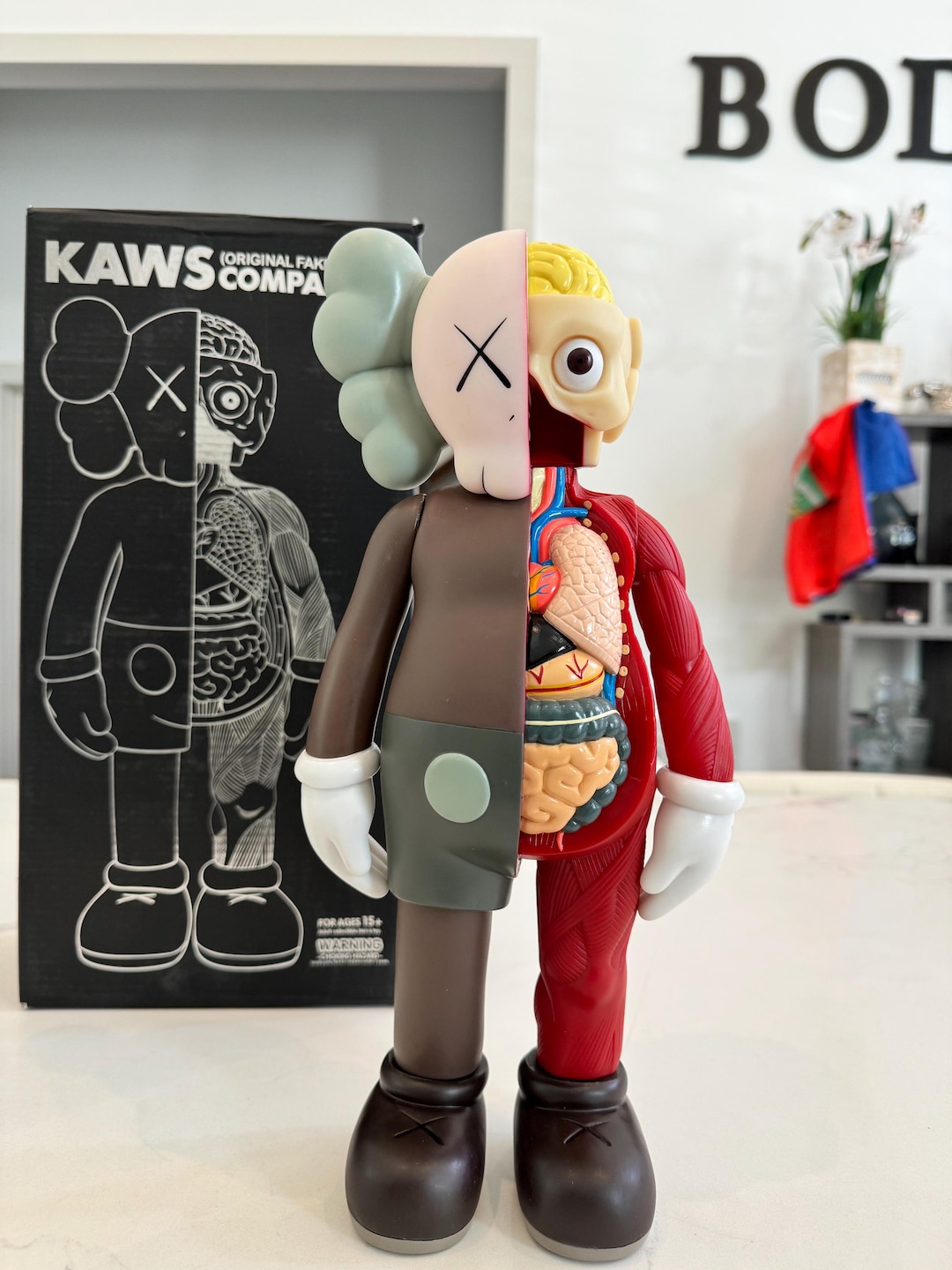 KAWS フィギュア BLACK + BROWN + RED 14in Stylish Kaws Figures Flayed Edition Brown - Etsy