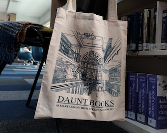 Daunt Book Tote Bag, Shakespeare Tote, Cute Canvas Bag, Gift for Her