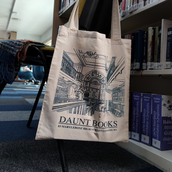 Daunt Book Tote Bag, Shakespeare Tote, Cute Canvas Bag, Gift for Her