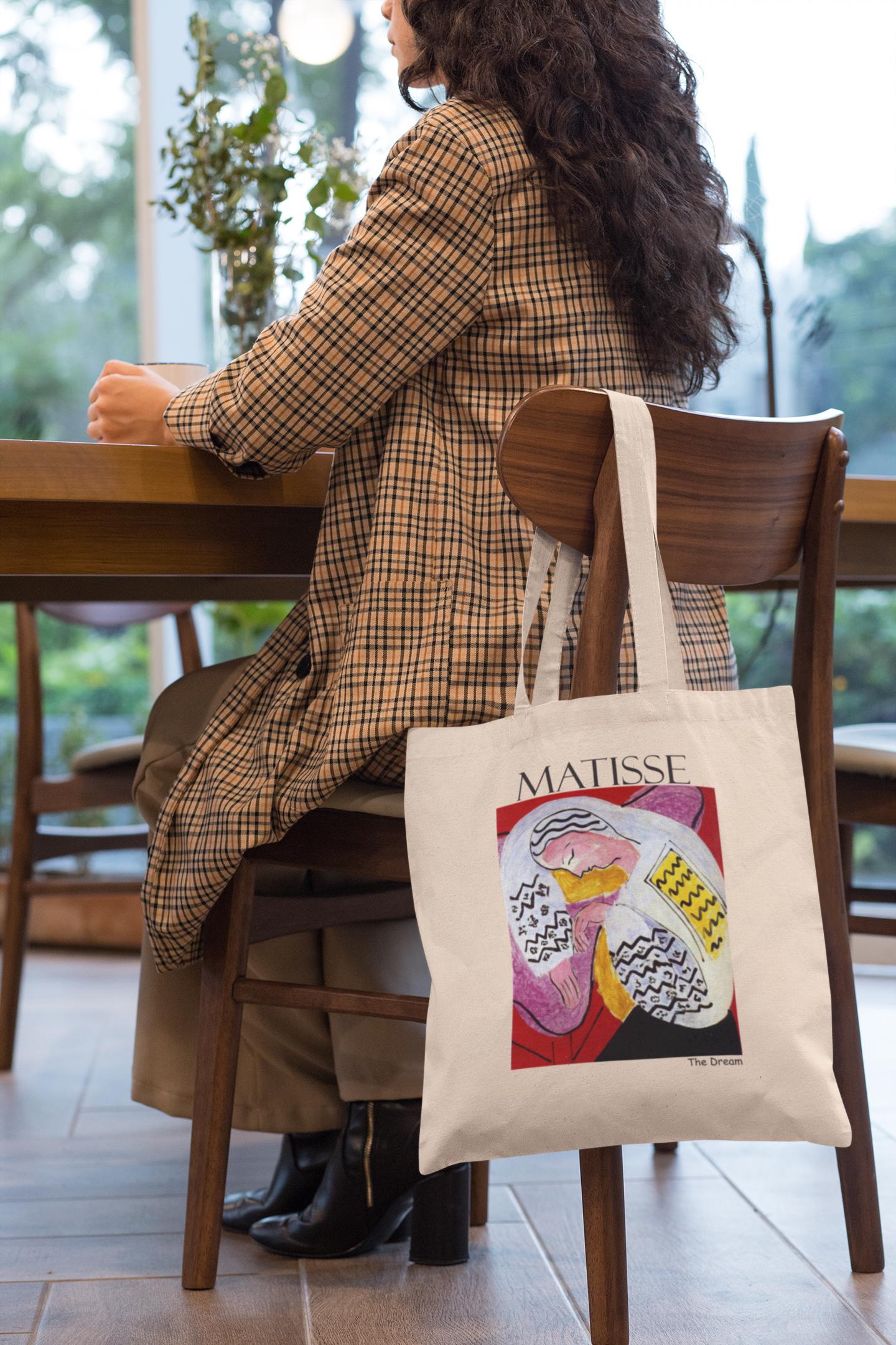 MUSÉE MATISSE アートトートバッグ Matisse Inspired Tote Bag With Zipper Minimalist Art Canvas