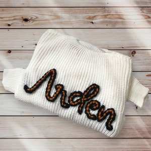 Personalized embroidered sweater