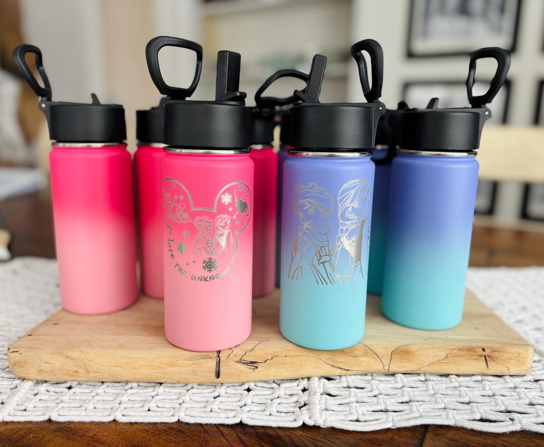 Personalized Frozen Water Bottle: 16oz Stainless Steel Tumbler - Etsy