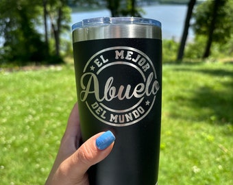 Personalized Abuelo Tumbler: Spanish Grandpa Gift
