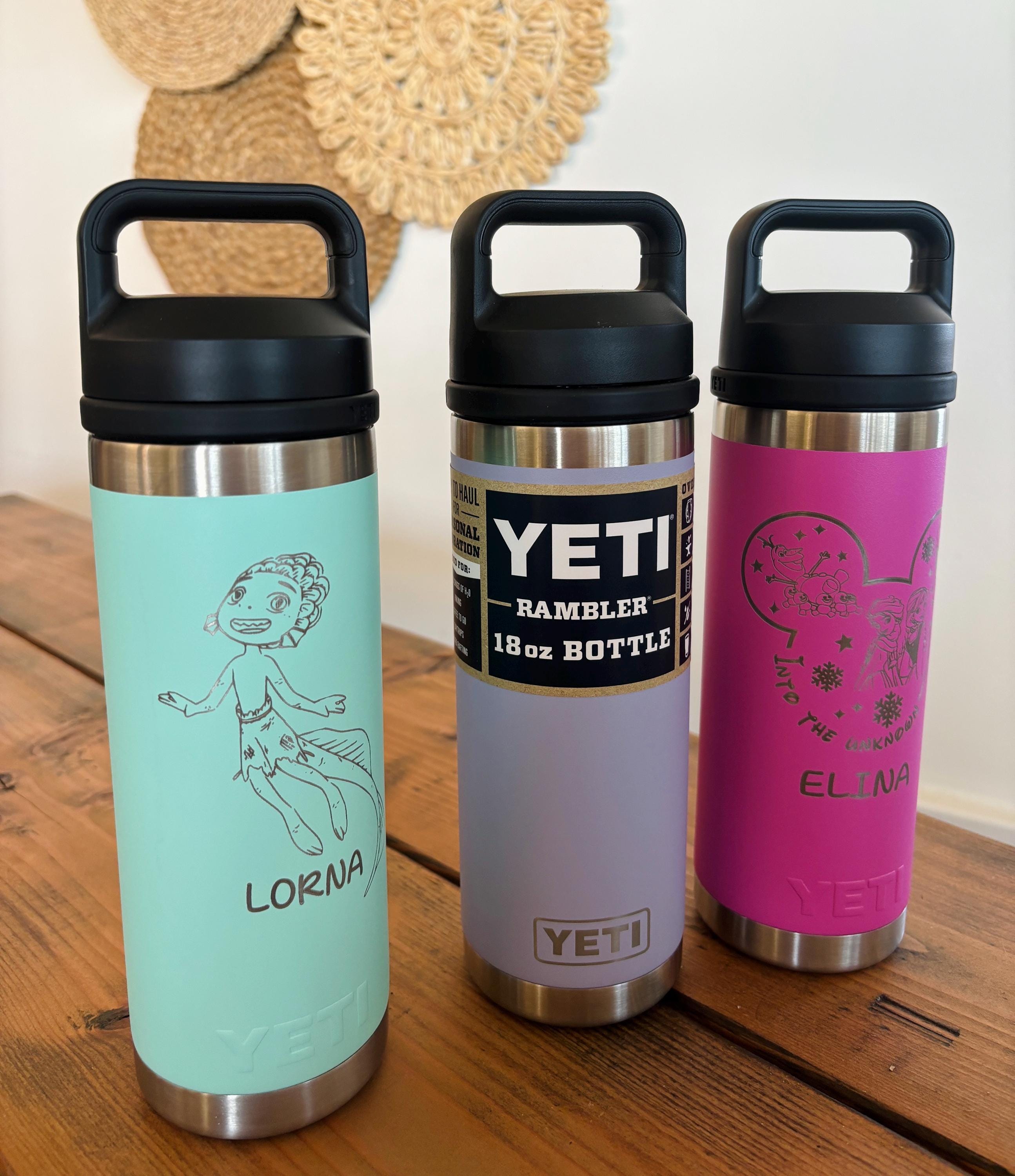Personalized YETI Kids Water Bottle: Engraved 18 Oz Rambler - Etsy