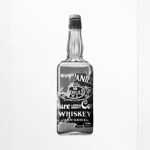 Jack Daniels Whiskey Art Print | Home Bar Decor | Liquor Bottle Art | Whiskey Decor | Office Den Art