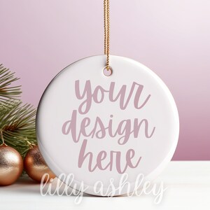 Christmas Ceramic Ornament Mockup Blank Round White Ceramic Christmas Ornament Christmas Mock ups Canva Mock up Bundle Mockup Bundle