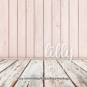 Rustic Wood Flatlay Background PNG Digital Background Wood Floor Background Flat Lay, Product Mockup, Pink Shiplap Photo Flat lay