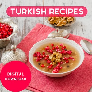 Homemade Ashure Recipe, Turkish Recipe, Traditional Delights, Ashure Day, Turkish Cuisine, Digital Recipe, Digital Download, Sweet Recipes