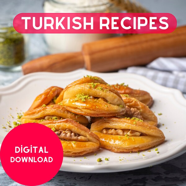Dilber Dudağı Tatlısı, Turkish Recipe, Turkish Dessert, Sweet Recipes, Digital Recipe, Digital Download, Homemade, Special Occasion Dessert