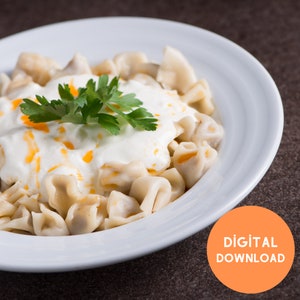 Turkish Manti Recipe, Best Manti Recipe, Turkish Cuisine, Manti Recipe,, Home Cooking, Delicious Recipes, Digital Recipe, Digital Download