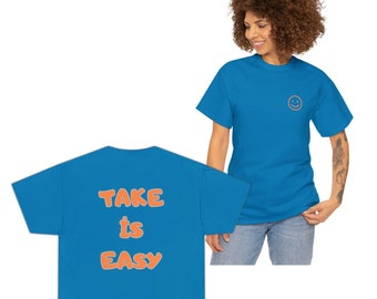 Take It Easy T-Shirt Comfort Color Tshirt, Retro T-Shirt, 70s Vibes: Stay Relaxed with 'Take it Easy, RetroFashion, Retro Spirit