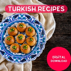 Digital Şekerpare Recipes, Turkish Dessert Recipe, Turkish Cusine, Traditional Turkish Dessert, Printable Dessert, Digital Download