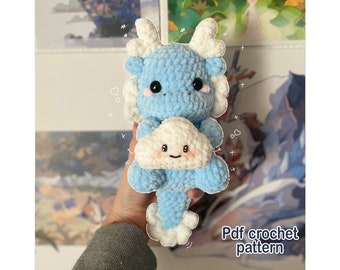 Dali The Daylight Dragon crochet pattern/ Amigurumi Crochet Plushie Pattern [DIGITAL PATTERN ONLY]