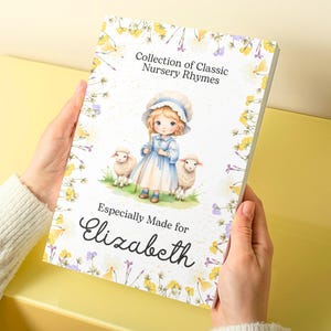 Personalized Classic Nursery Rhymes Book for Kids – Custom Baby Gift Storybook, Perfect Keepsake for Toddlers and Children, Baby Poems