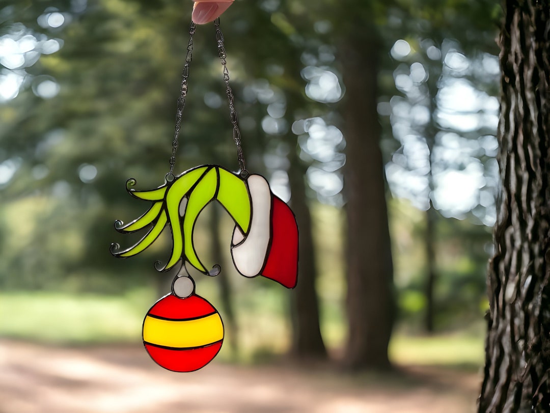 The Grinch Stained Glass the Grinch Gift the Grinch Decor Etsy UK