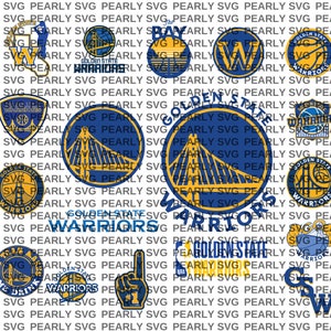 Golden State Basketball San Fransisco Skyline Yellow Blue Warriors