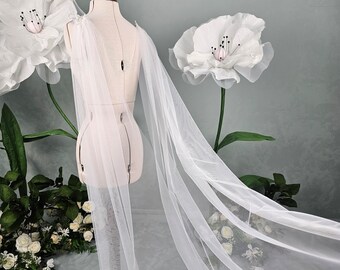 Bridal cape with flower lace, Bridal Cape