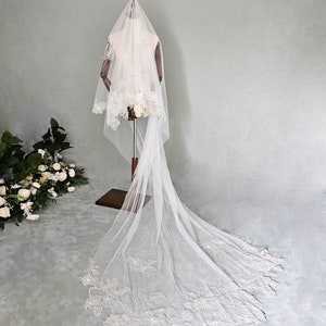 Sparkle Sequin With Flower Lace Veil