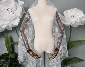 Sparkle Veil, Snowflake Glitter veil, shimmer veil, winter wedding, chapel veil, Fingertip veil, Cathedral veil, Frozen Theme