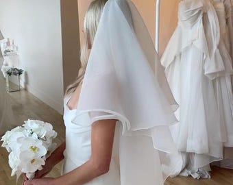 Hangsluier van organza, 2 lagen organza-sluier