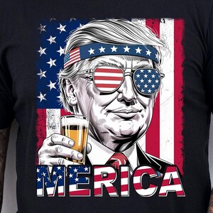 Trump Merica 4th of July PNG: Independence Day Design (Digital Download)