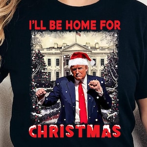Trump Christmas T-Shirt Design: Humorous Santa PNG Clipart (Digital Download)