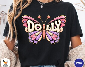 Dolly Butterfly PNG, Dolly Parton Country Music PNG, Country Music Legend Design, Dolly Tribute PNG, Country Singer Digital Download