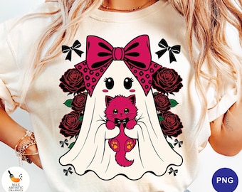 Ghost Coquette Bow Png, Coquette Ghost Bow Preppy Png, Fall Designs Girly, Halloween Ghost Png, Cute Black Cat Png, Ghostly Halloween Png