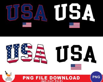 USA Text PNG, American Flag USA Letters, Distressed usa Graphic, Patriotic Sublimation Png, 4th of July Png, Vintage usa Text Clipart