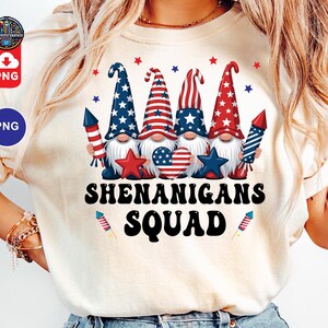 Patriotic Gnomes PNG: 4th Of July Shenanigans Squad (Digital Download)
